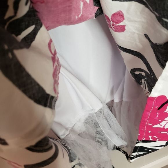 Eclipse Pink White Black Summer Spring Wedding Dress Midi Small - Picture 6 of 10